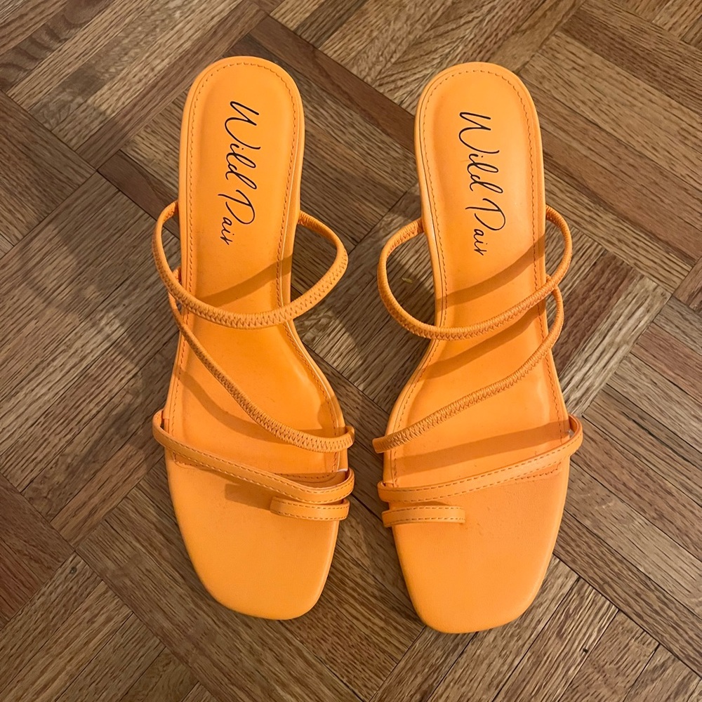 Orange Strappy Sandals NEW